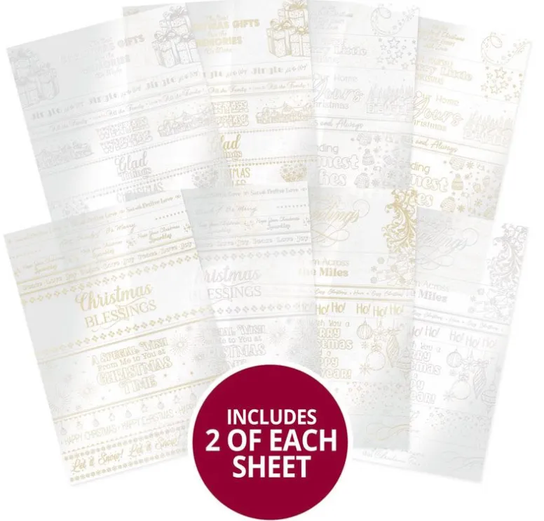 Luxury Festive Foiled Acetate Card Wraps